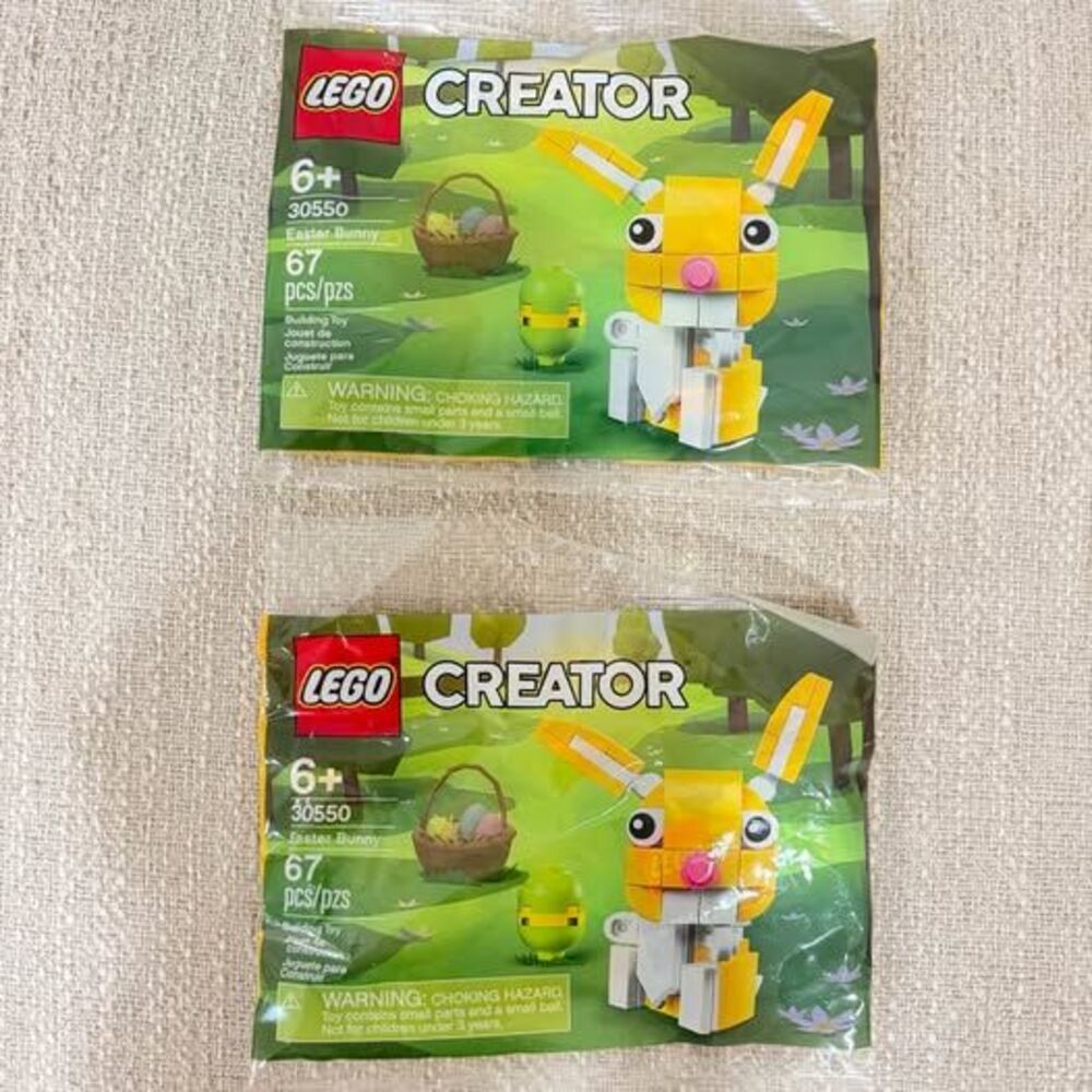 2 LEGO Creator 30550 Easter Bunny Sets – 134 Pieces Total, Ages 6+ – New Sealed